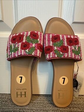 Haute Hippie Cherry Beaded Sandals